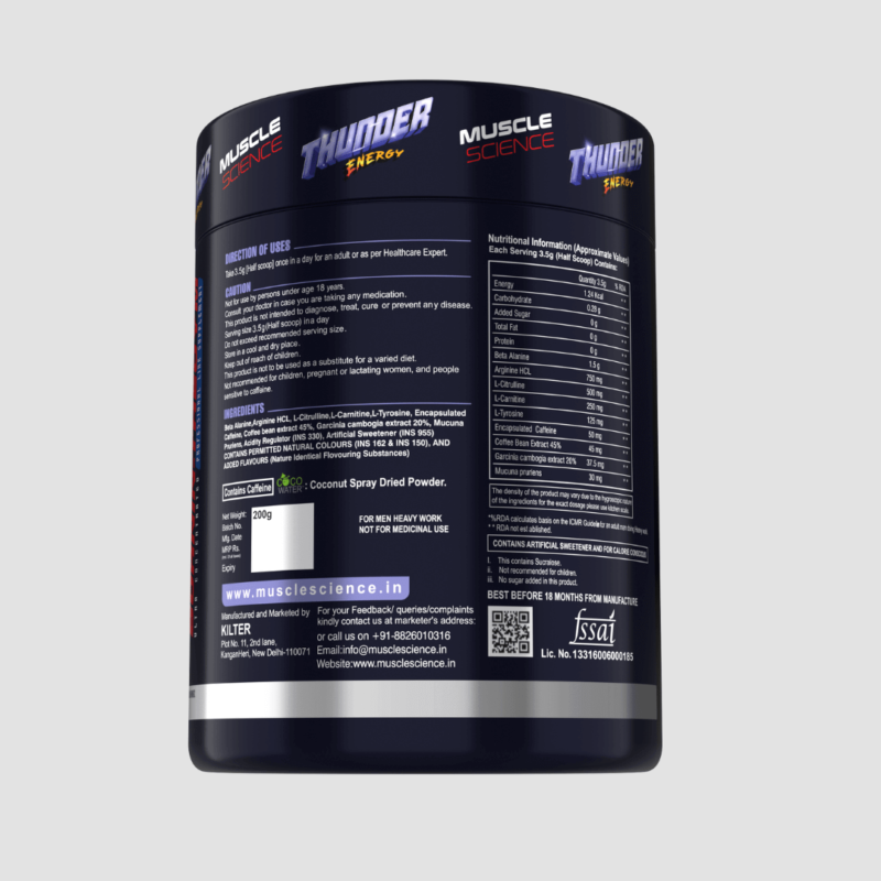 Muscle Science Thunder Energy Pre-Workout - Image 2