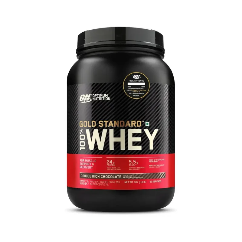 Optimum Nutrition (ON) Gold Standard 100% Whey Protein Powder 2 lbs, 907 g (Double Rich Chocolate)