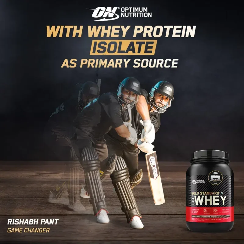 Optimum Nutrition (ON) Gold Standard 100% Whey Protein Powder 2 lbs, 907 g (Double Rich Chocolate) - Image 3