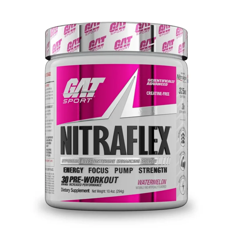 GAT Sports Nitraflex Hyperemia & Testosterone Enhancing Powder, 0.66lbs, 300gm (30 Servings) - Image 2