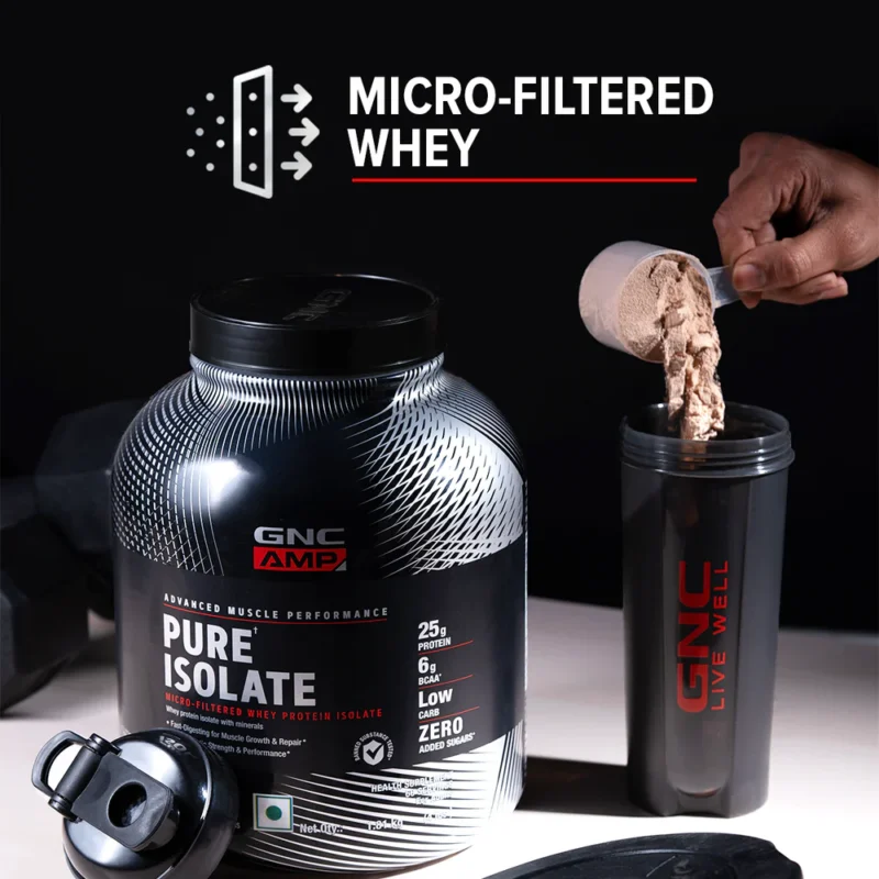 GNC AMP Pure Isolate - 25g Protein, 5g BCAA, Low Carb ( 4 Lbs) - Image 6