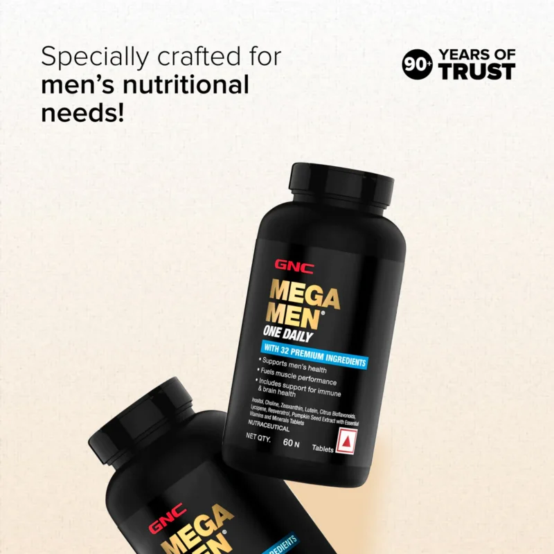 GNC Mega Men One Daily Multivitamin - 60 Tablets - Image 3