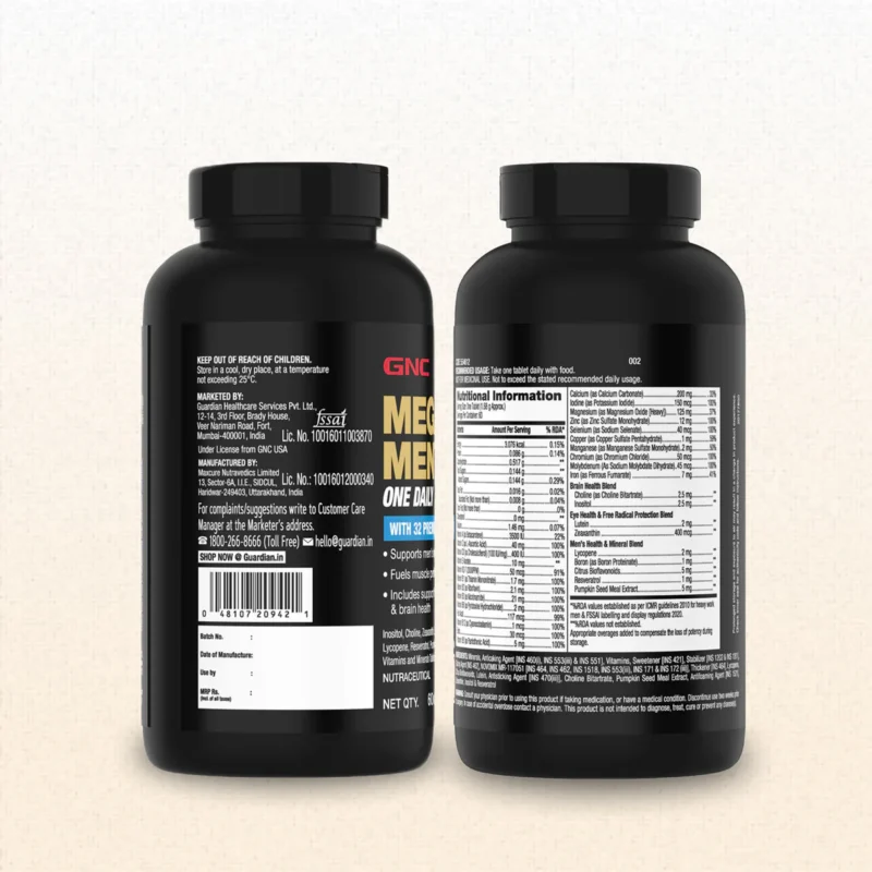 GNC Mega Men One Daily Multivitamin - 60 Tablets - Image 2