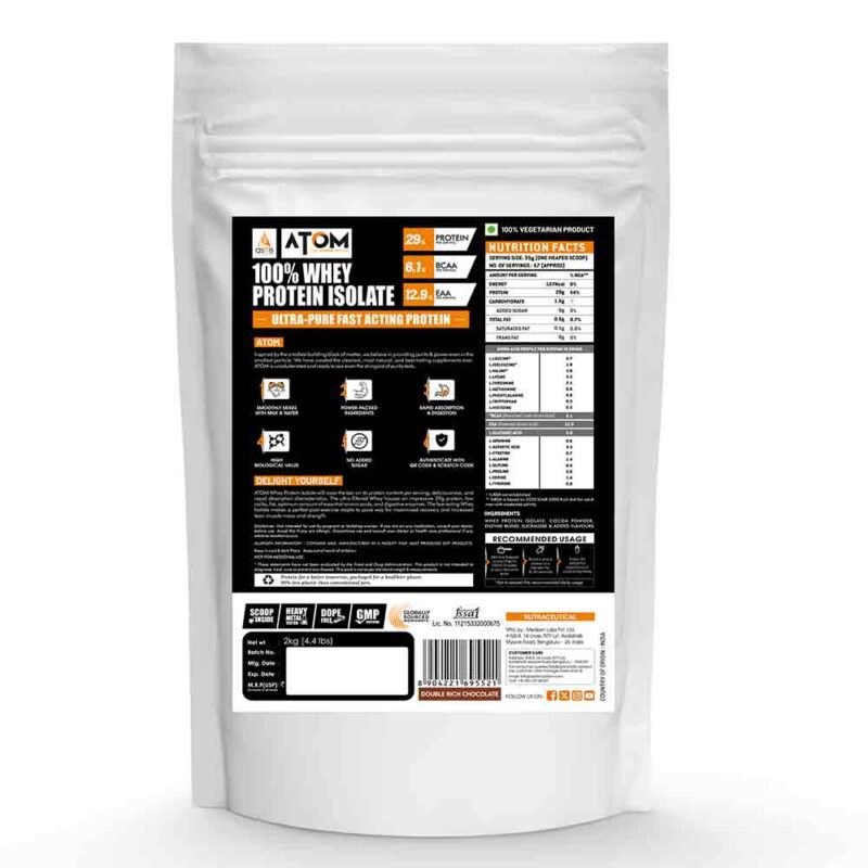 AS-IT-IS ATOM Isolate Ultra-Pure 29g Protein Double Rich Chocolate 2Kg - Image 4